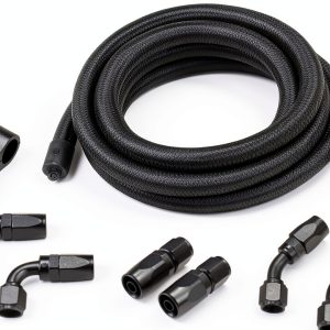 Fuel Hose 10ft Nylon Braided Black 0.43in ID Ucreative-0