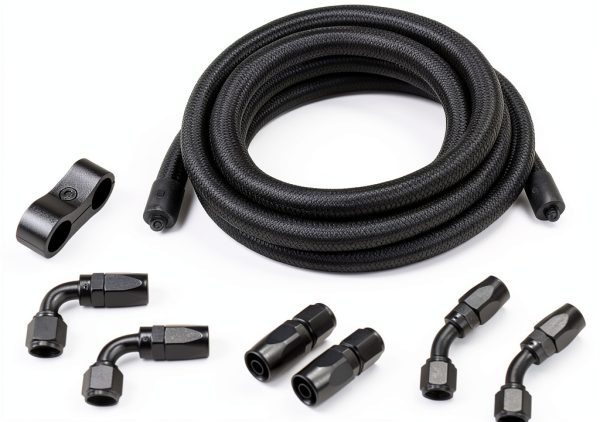 Fuel Hose 10ft Nylon Braided Black 0.43in ID Ucreative-0