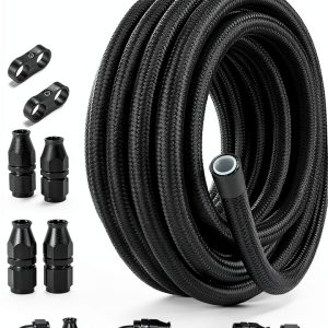 PTFE Fuel Hose EVIL ENERGY 20ft Black 12AN High Pressure 3000psi-0
