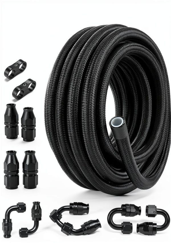 PTFE Fuel Hose EVIL ENERGY 20ft Black 12AN High Pressure 3000psi-0