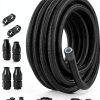 PTFE Fuel Hose EVIL ENERGY 4AN Black Nylon Braided 20ft High Pressure-0