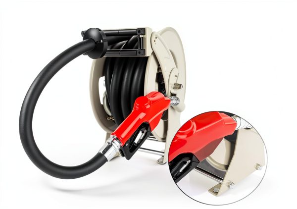 Fuel Hose Reel FADHOLE FHREEL Gray 1" x 33ft Automatic Retractable-5