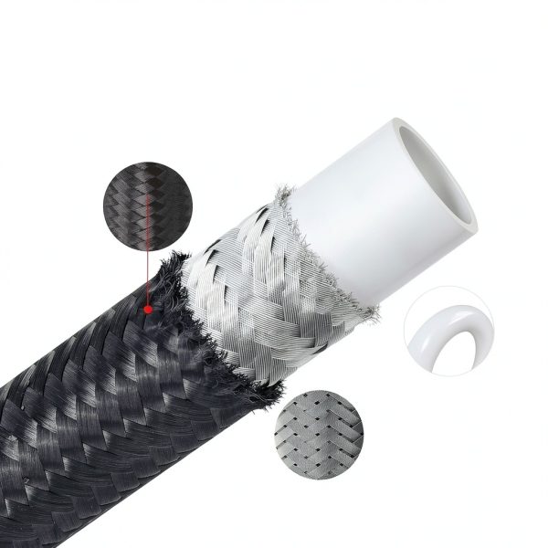 PTFE Fuel Hose EVIL ENERGY 20ft Black 12AN High Pressure 3000psi-1