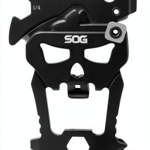 SOG MACV Everyday Carry Portable Compact Steel Keychain Tool | Hardcased Black, 12 Tools in One: Bottle Opener, Screwdrivers-0