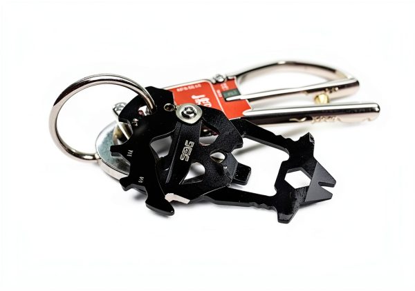 SOG MACV Everyday Carry Portable Compact Steel Keychain Tool | Hardcased Black, 12 Tools in One: Bottle Opener, Screwdrivers-3