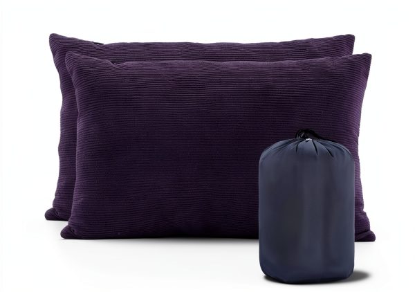 Camping Pillow MOON LENCE 2-Pack Grey Compressible Plush Pillow-0